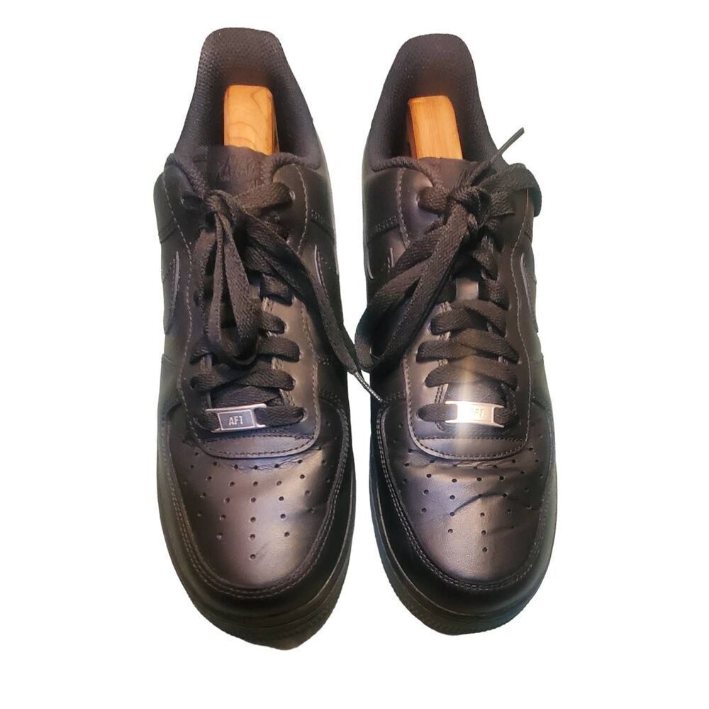 Nike Air Force 1 Low Triple Black Shoes Sneakers AF1  Men's Size 10.5 NO BOX - Picture 2 of 9